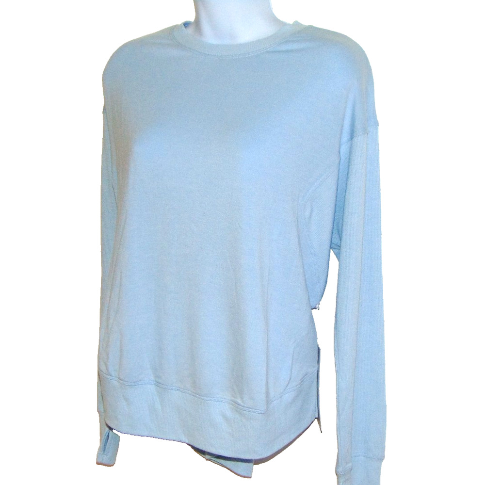 Balance Collection Kellan Pullover NWT Small Blue French Terry Thumbhole